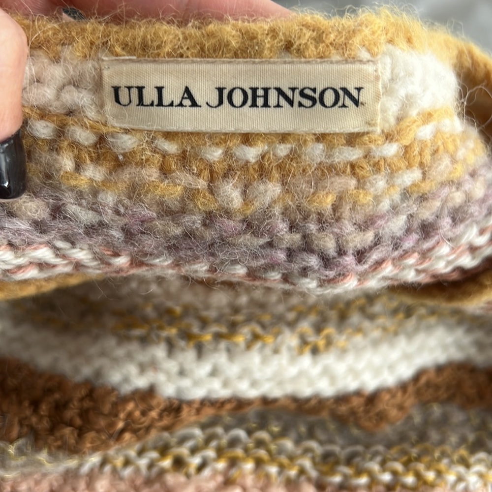 Ulla Johnson hand crochet alpaca blend sweater with lurex. Elbow sleeve - Picture 7 of 9